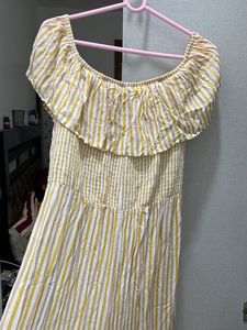 Striped Off-the-Shoulder Jumpsuit
