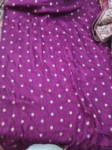 Elegant Purple Bandhani Saree