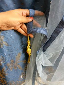 A Beautiful Blue-greish Ethnic Dress 👗