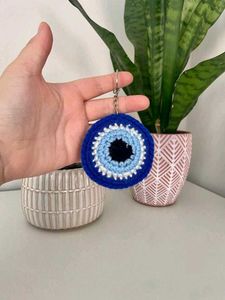 Combo Of Crochet Evil Eye Keychain