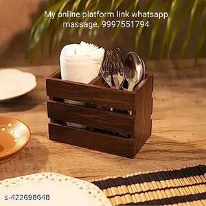 Rustic Wooden Cutlery Holder