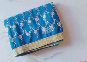 Beautiful Blue Colored Saree.💙