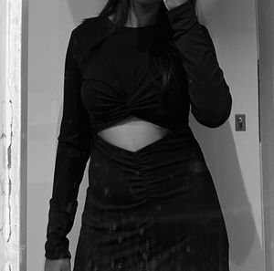 cutout Bodycon black dress