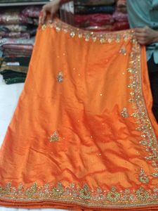 Elegant Orange Saree