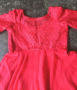 Red Georgette Flared Anarkali ✨