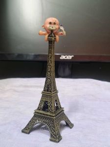 Eiffel Tower Statue &amp; Vintage Doll