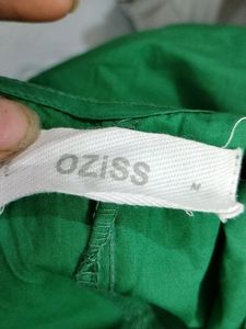 Oziss Green Plain Western Dress (Women)