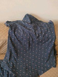 Blue Floral Pajama Set