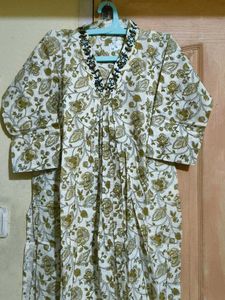 Elegant Floral Print Cord set with Handcrafted