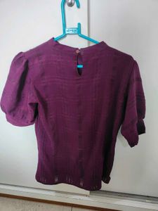 Stylish Purple Top Party Wear