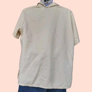 Khaki Button-Up Shirt