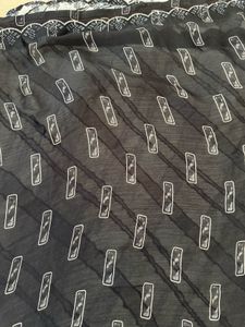 Printed Black Scarf