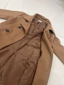 Brown Color Thigh Length Coat