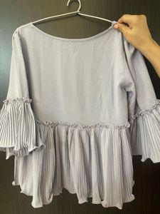 Pleated Ruffle Top