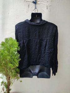 Zara Black Crop Shirt