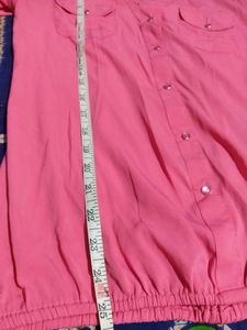 Harpa Peach Shirt Top (bust-34 length-25)