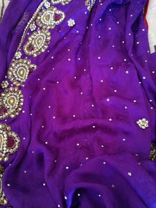 ready to wear Purple Saree