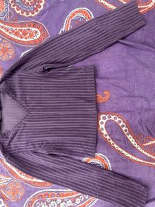 Striped Purple Top