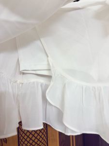White Ruffle Skort