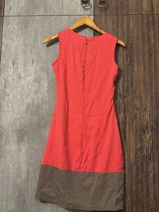 Coral Sleeveless Dress