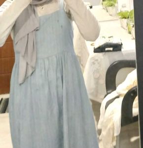Blue Pinafore Dress