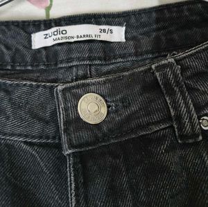 charcoal Black Mom Fit Jeans