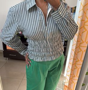 Summer Blue Striped Shirt
