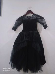 Elegant Black Dress high and low with cancan