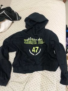 Black H and m hoodie