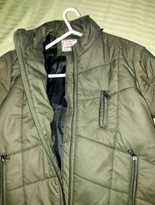 Olive Green Puffer Jacket