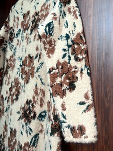 Woollen Longline Beige n Brown sweater