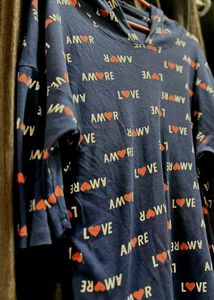 Love Print Hoodie Top