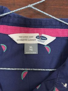 Old Navy Blue Print Shirt