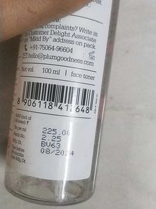 Plum Rose Water Toner