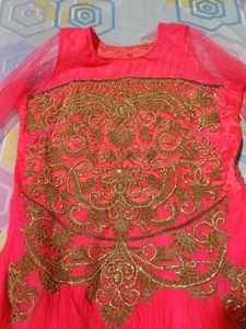 Embroidered Pink Anarkali Dress