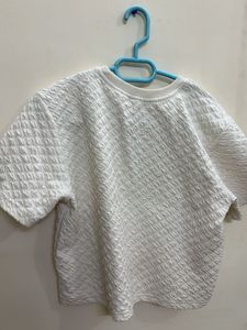 White Floral Print Tee