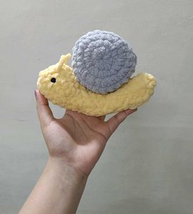 🐌 Plush Crochet Yellow Snail