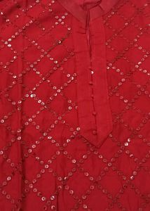 Red/Maroon Straight Kurti