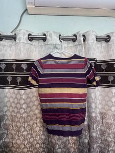 Striped Short Sleeve Top