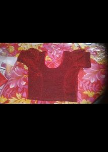Red Glitter Blouse