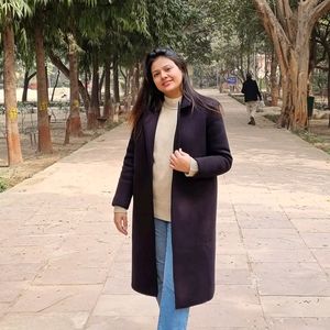 Black Overcoat With Side Pockets
