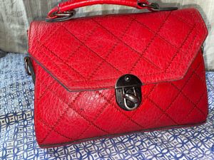 Red Leather Handbag