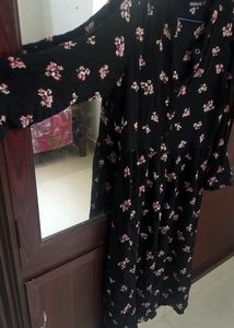 Black Floral Kurta | Price Drop