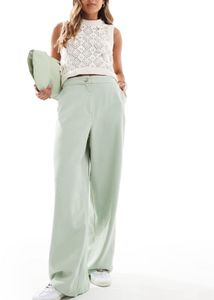 mint green wide trouser pant