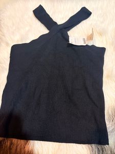 Black Crisscross Tank Top