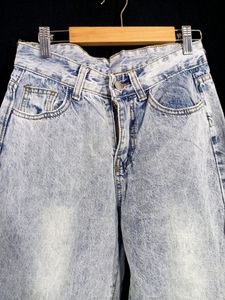 Vintage Acid Wash Wide Leg Jeans