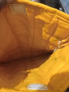 Mustard Quilted shoe bag