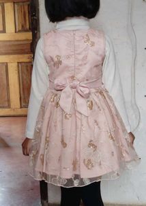 Pink Embellished Fit &amp; Flare Dress