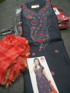 unstitched cotton salwar suit dupatta