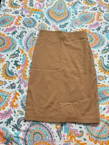 Nude bodycon skirt